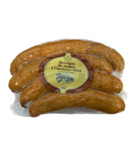 saucisses cuites de jambon à l'ancienne fumé