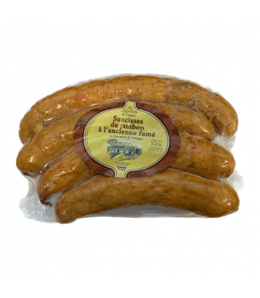 saucisses cuites de jambon à l'ancienne fumé