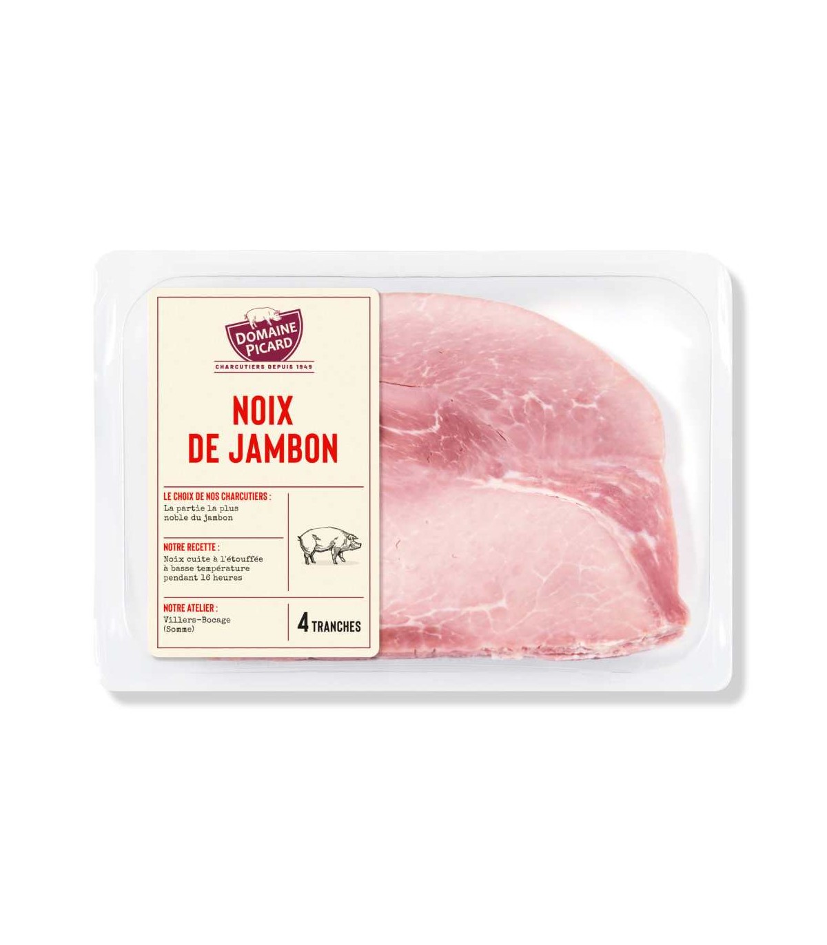 Noix de jambon blanc à la méditerranéenne : 4 tranches (160g)